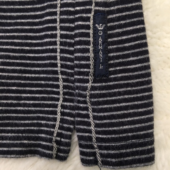Armani Junior Toddler Boy Long Sleeve Striped Polo Shirt Size 2 Years - Picture 9 of 11